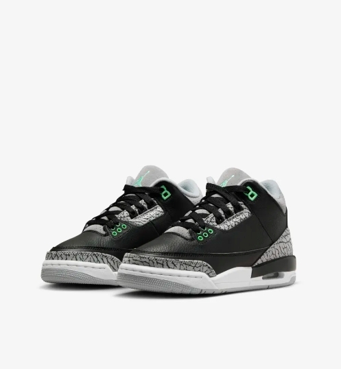 KTQ STORE ‧ Jordan 3 Retro Green Glow (GS) 黑白綠 DM0967-031