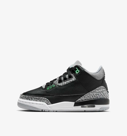 KTQ STORE ‧ Jordan 3 Retro Green Glow (GS) 黑白綠 DM0967-031
