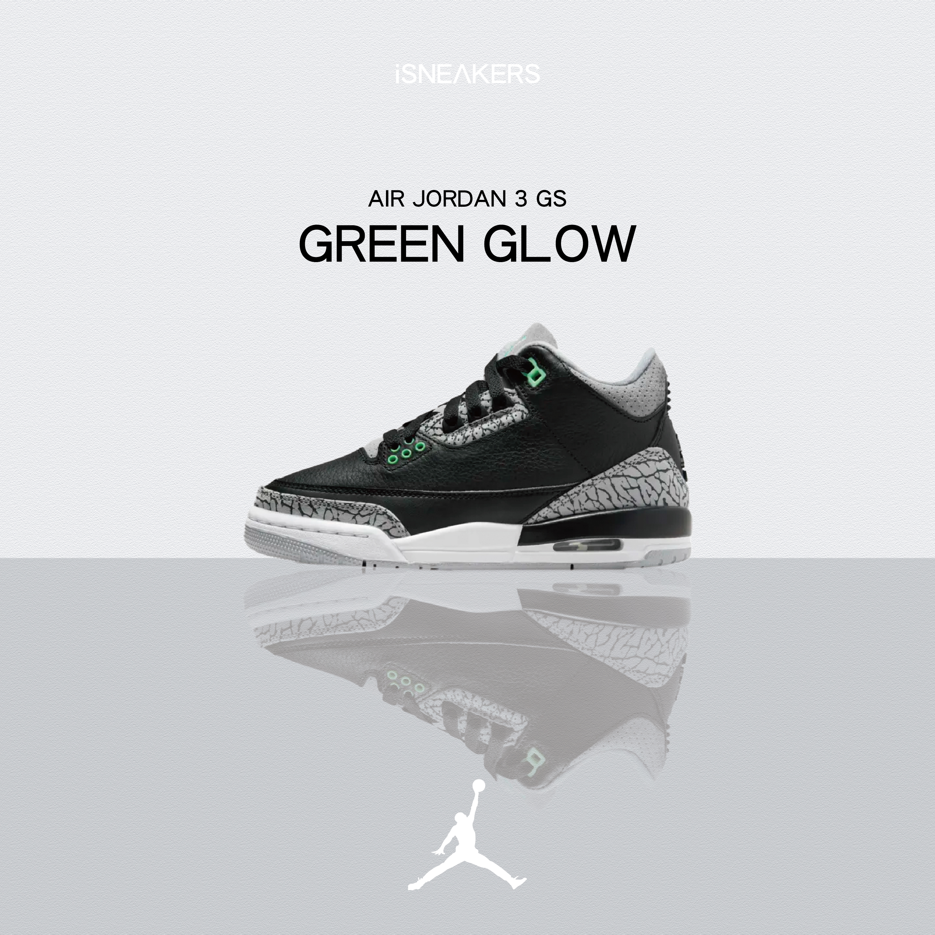 iSNEAKERS｜Air Jordan 3 GS "Green Glow" 蒂芬尼綠 DM0967-031