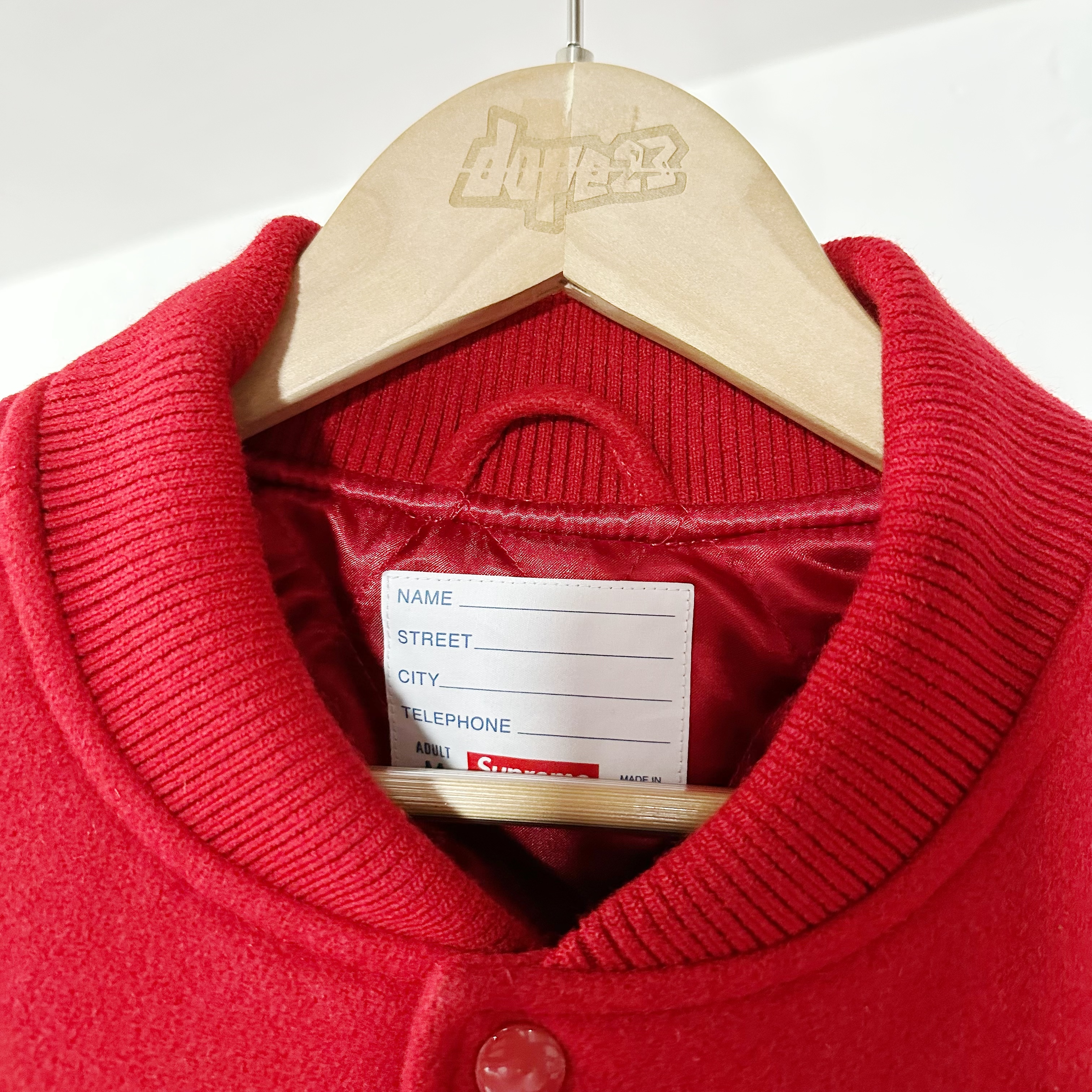 Supreme SS24 BIG LOGO CHENILLE VARSITY JACKET RED