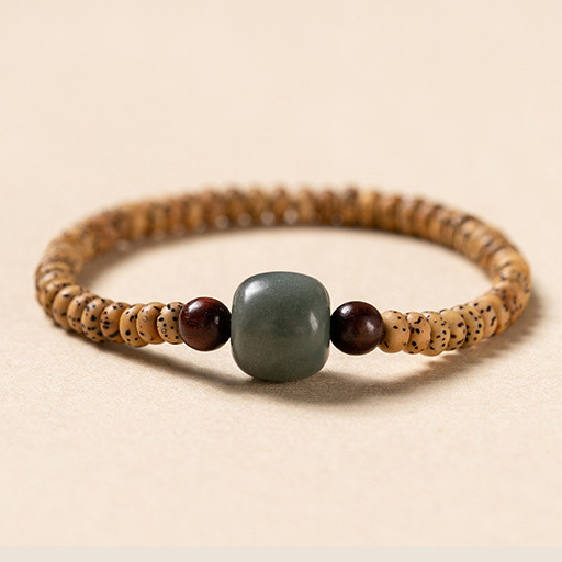 【新月】天然原生態新月菩提+小葉紫檀手串