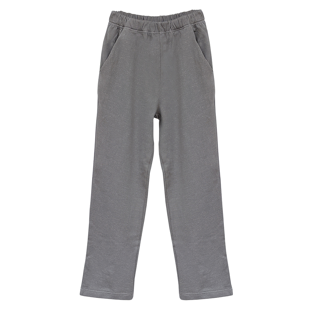 中性版中魚鱗直筒長褲-花紗灰 | 藍天畫布有機棉