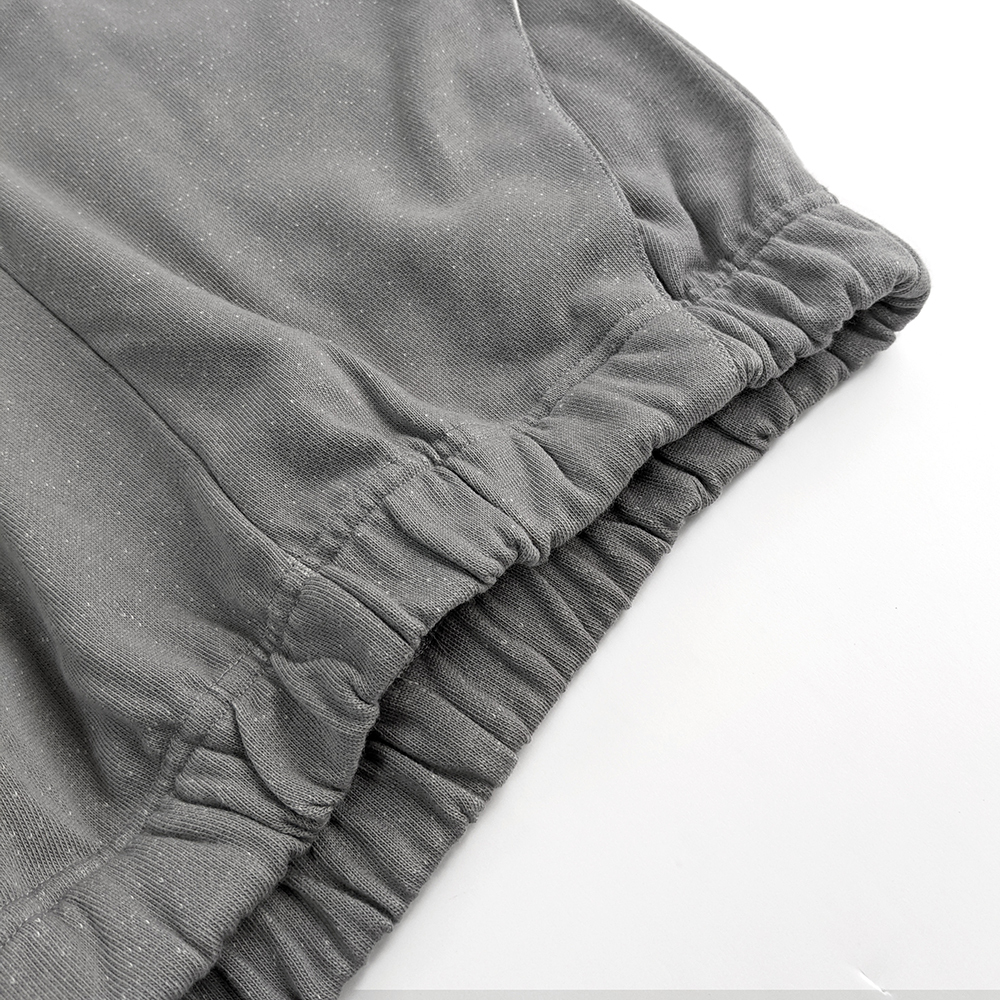 中性版中魚鱗直筒長褲-花紗灰 | 藍天畫布有機棉