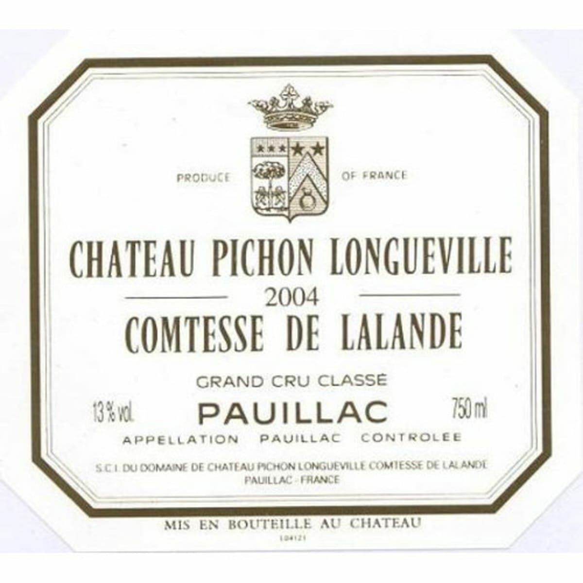 Chateau Pichon Lalande 2004 (RP94)