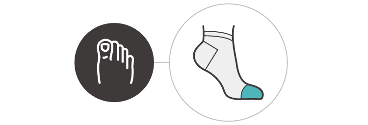 CHEGO Talaria Toe Socks-Toe shape knitting