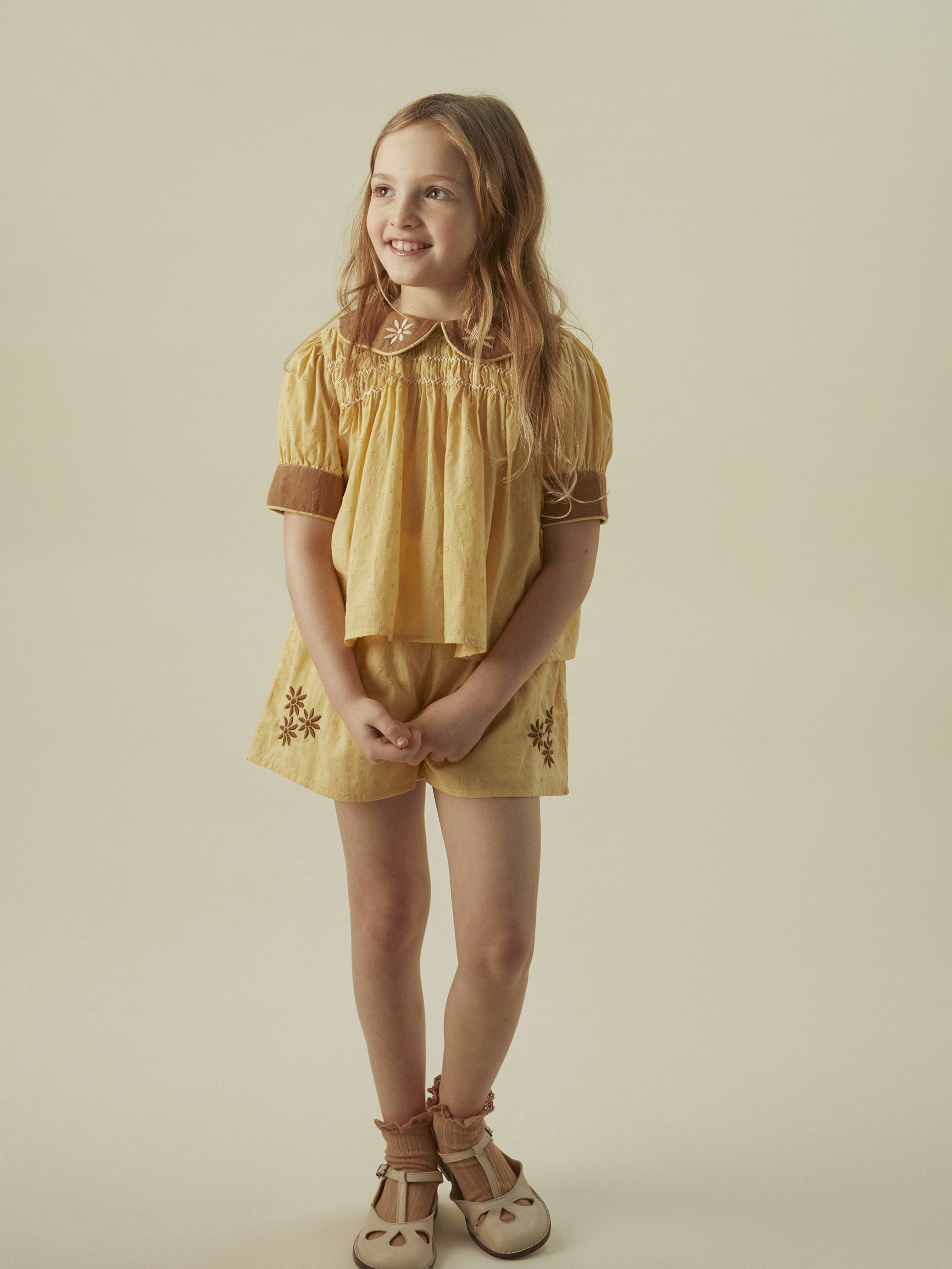 APOLINA - Nina Short Set（Swiss Dot Straw）