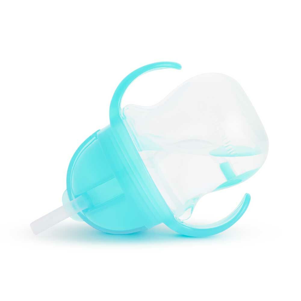 貼心鎖滑蓋防漏杯(360度吸管)207ml-藍