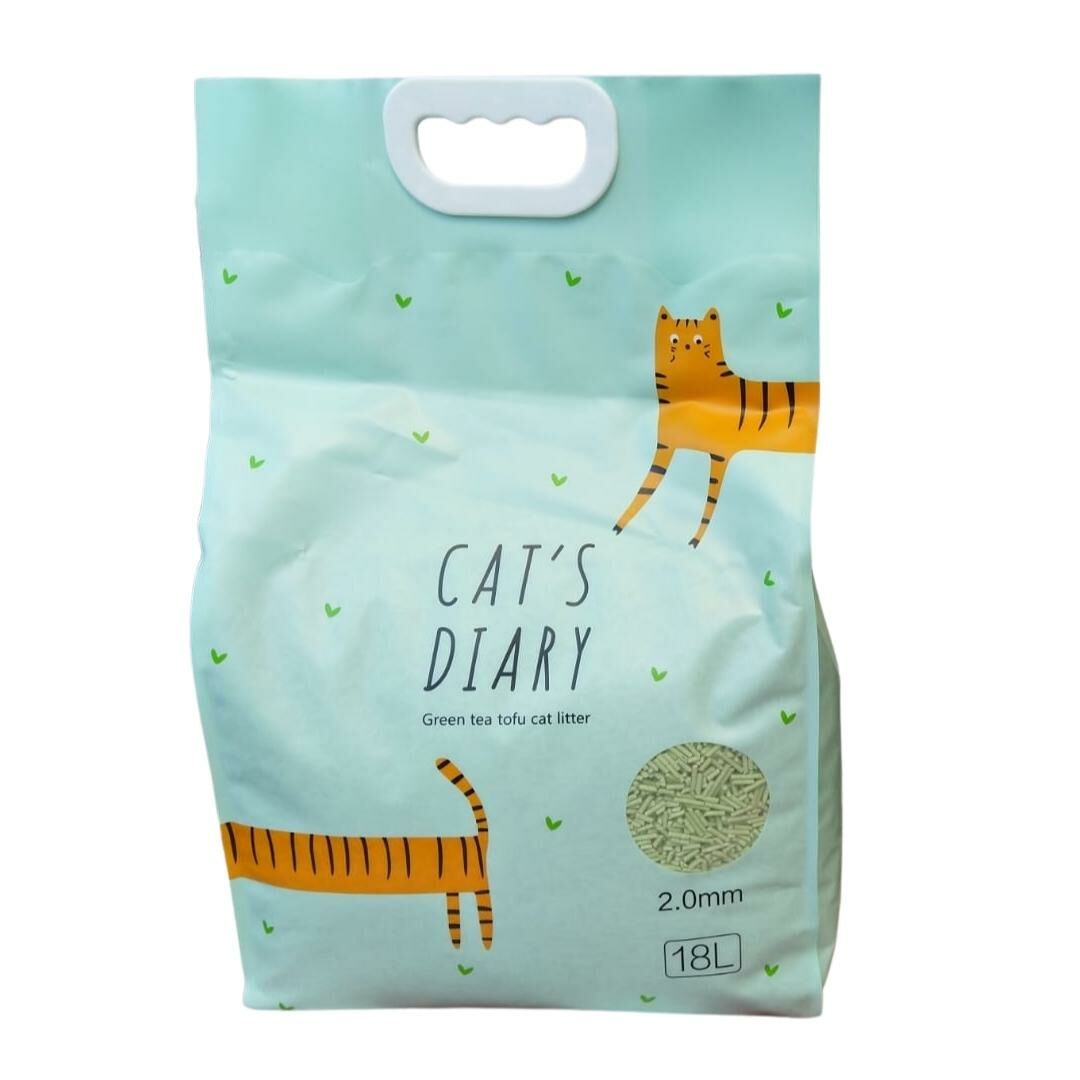 貓日記 綠茶 2.0MM 豆腐貓砂 18L
