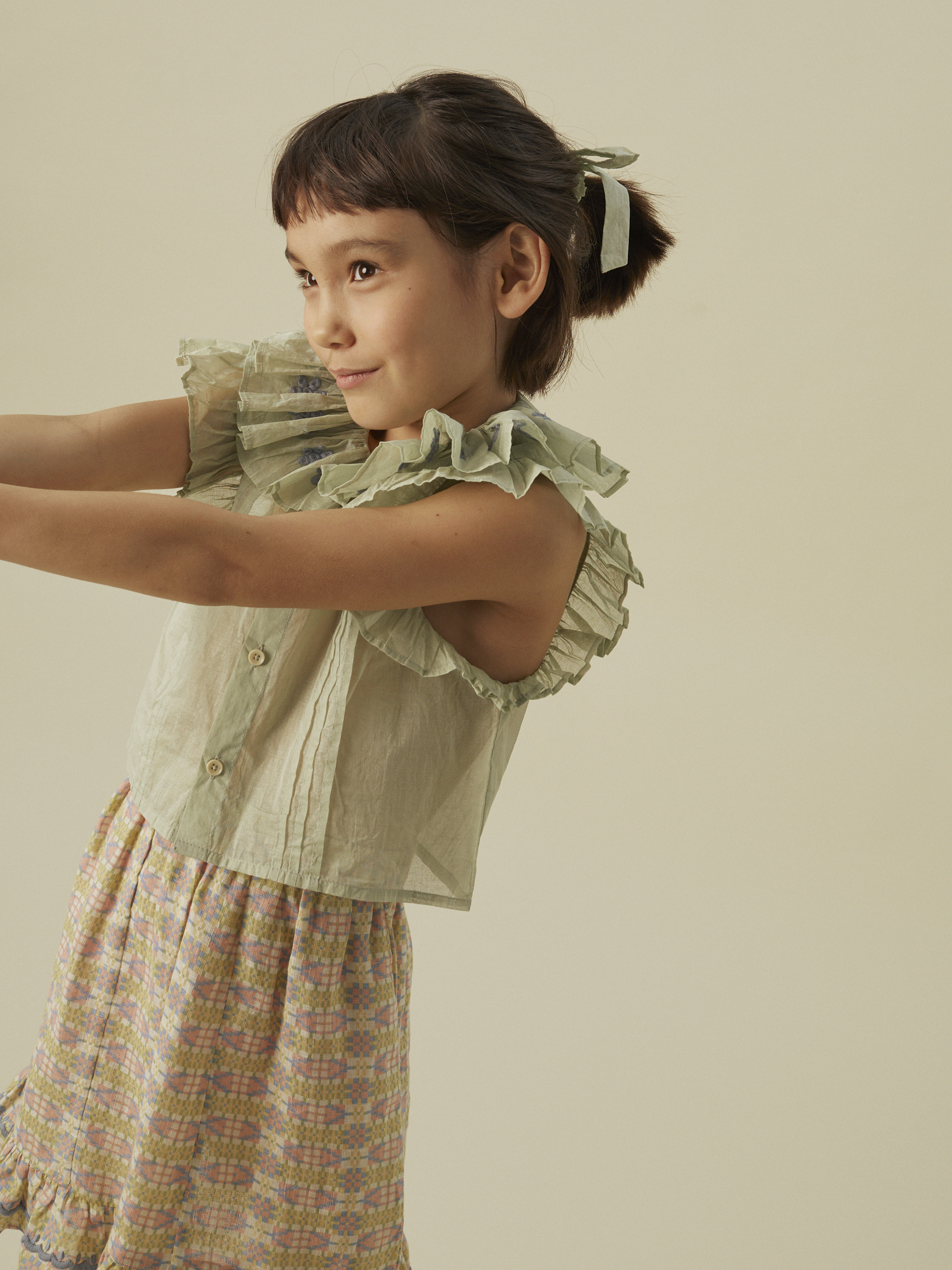 APOLINA - Silvie Blouse（Organdie Spearmint）