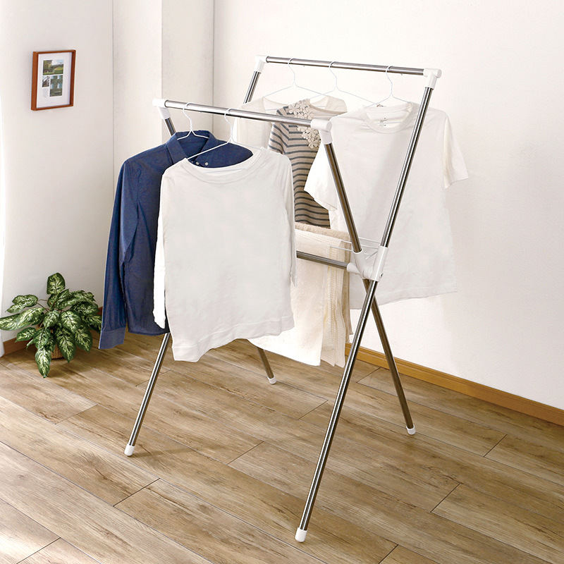 日本品牌HEIAN SHINDO H130 x 70 x 67cm不銹鋼晾衫架  -SMH-2