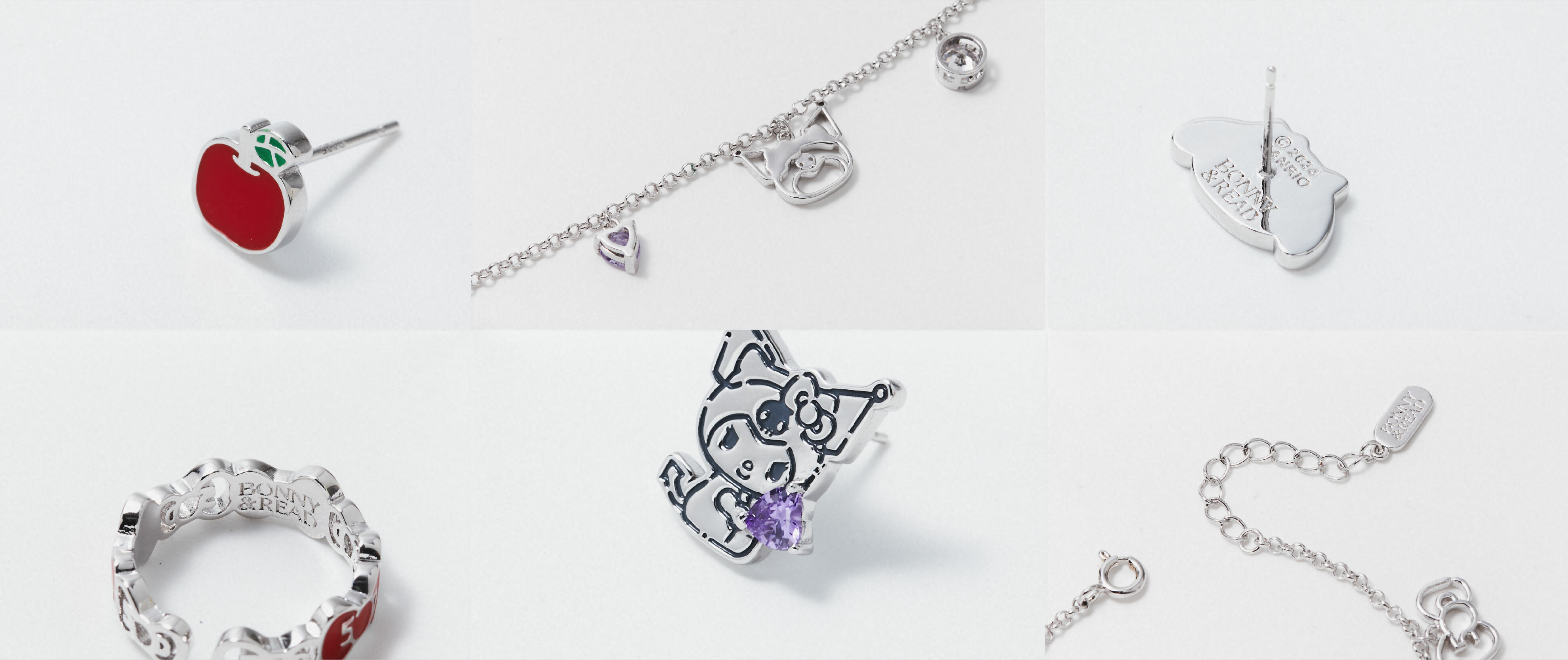 BONNY&READ X  Hello Kitty 50週年，Hello Kitty、美樂蒂、酷洛米結合50週年限定蝴蝶結， 化身夢幻飾品 萌化你的心～