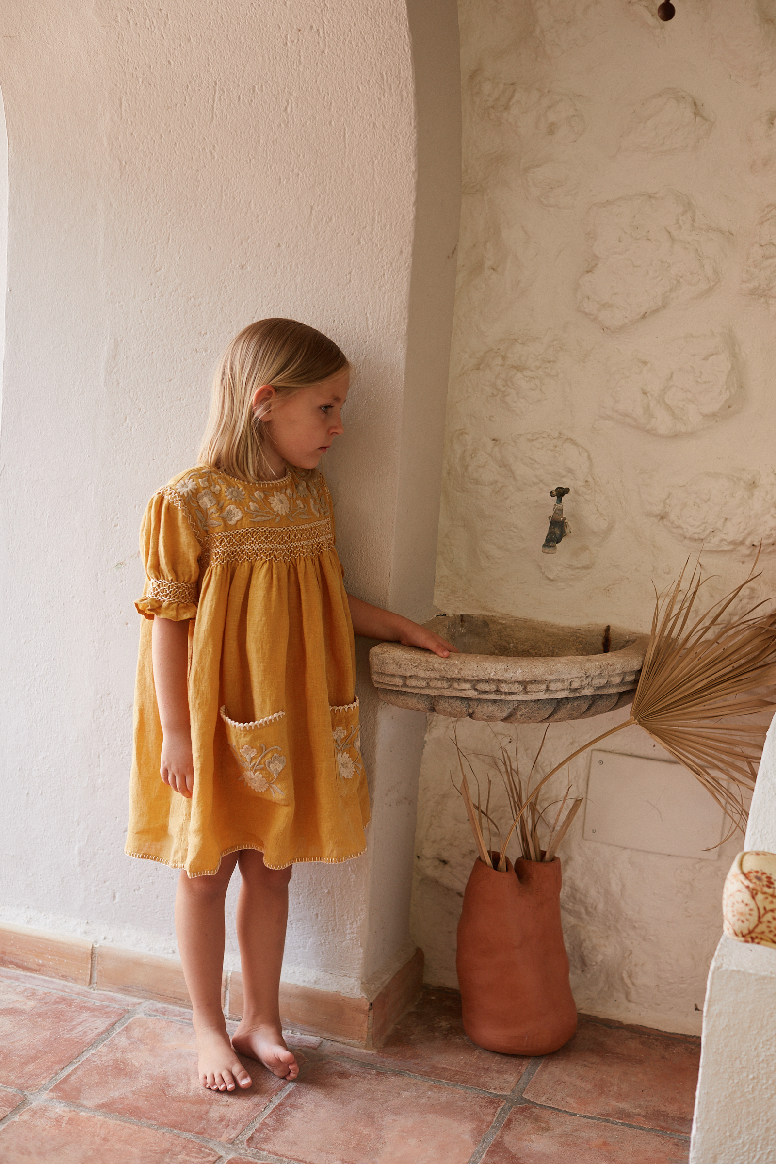 Apolina Dora Dress - Mango（SIZE：3-5Y） APOLINA - Dora Dress（Mango）