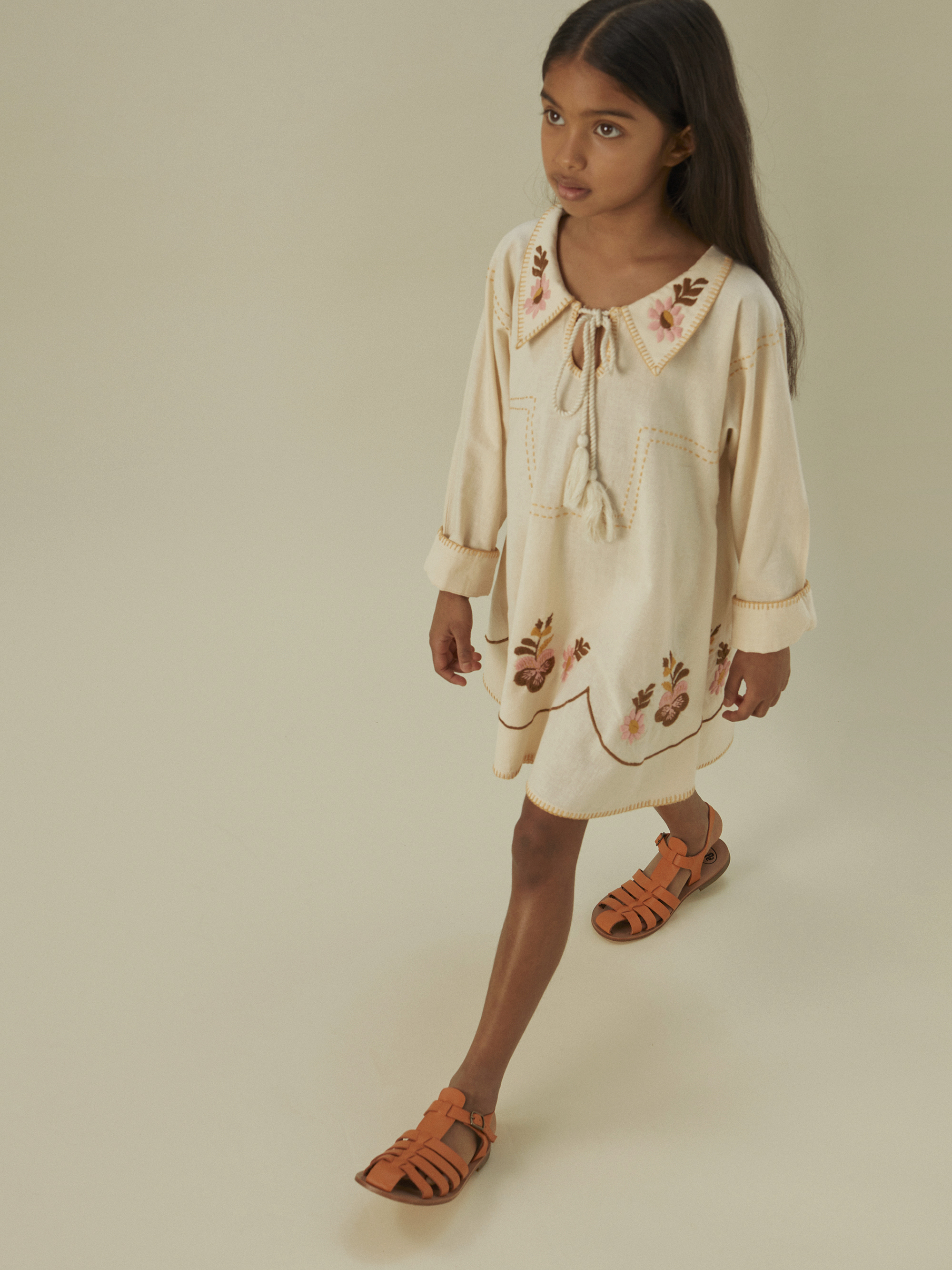 apolina kids■Steevie Dress Milk Apolina Lucie Kid's Embroidered Dress Milk White Broderie