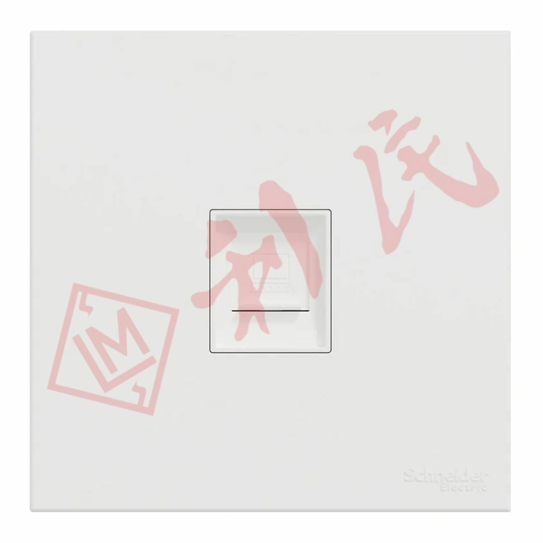 施耐德 AvatarOn C 單位RJ11電話插座, Keystone面板 備防塵活門