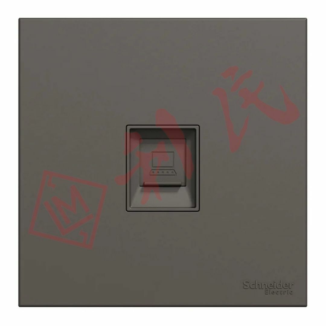 施耐德 AvatarOn C 單位RJ45 6類數據插座, Keystone面板 備防塵活門