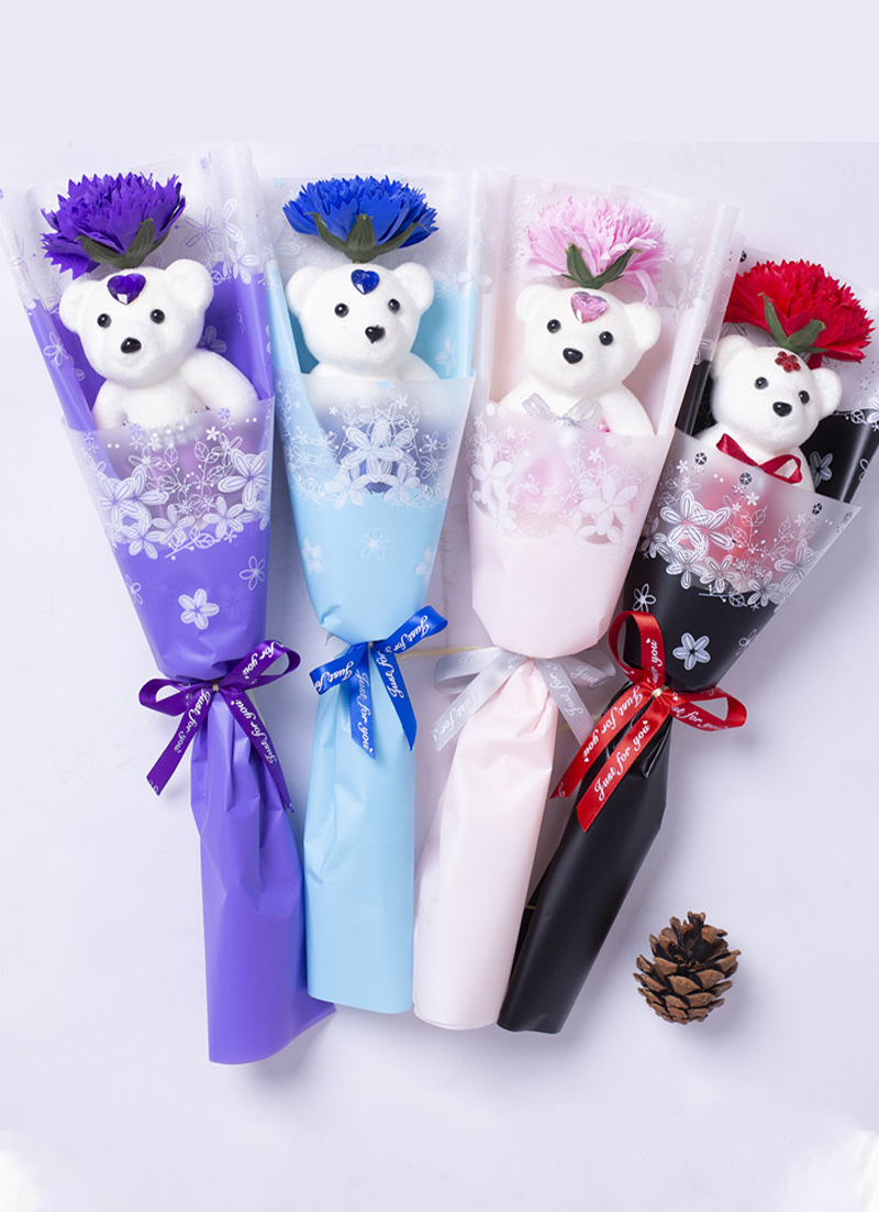 小熊香皂花花束 A0101