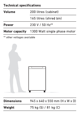 EBA 3340C 2x15mm 粒狀重型碎紙機 每次17張 容量165公升 A3入口(400mm) (德國製造)-(Replaced EBA 3140)