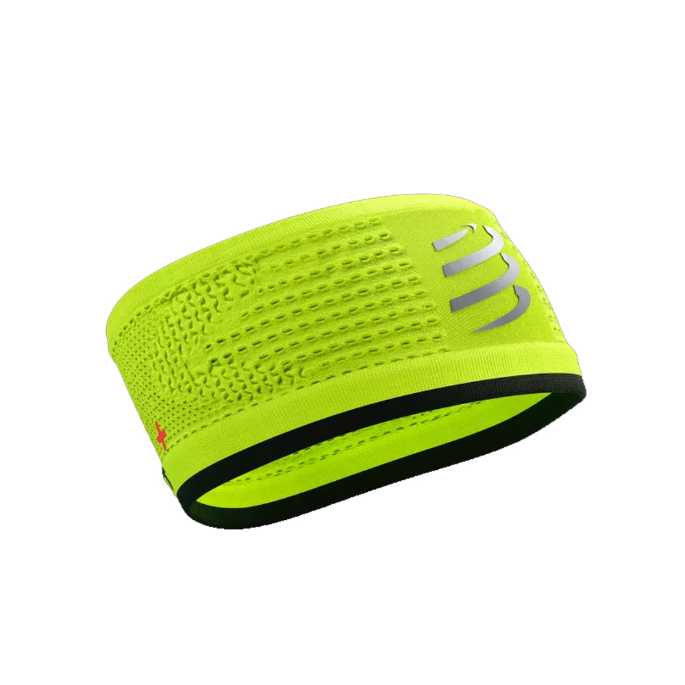 COMPRESSPORT  On/Off.2 輕薄型透氣頭帶 (閃光黑螢光黃)