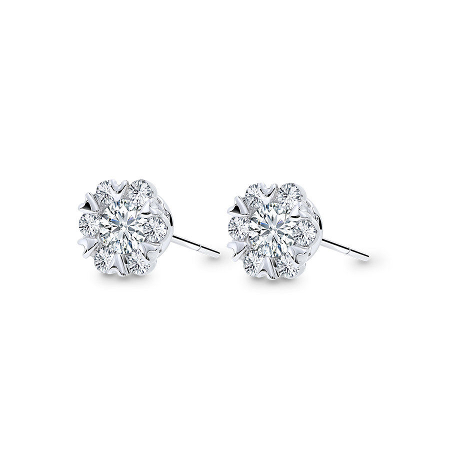 雪花 — GIA60分鑽石耳環