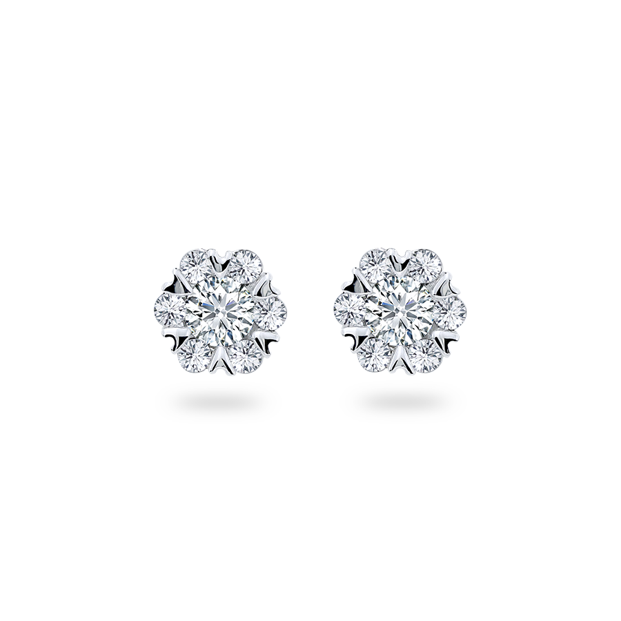 雪花 — GIA60分鑽石耳環