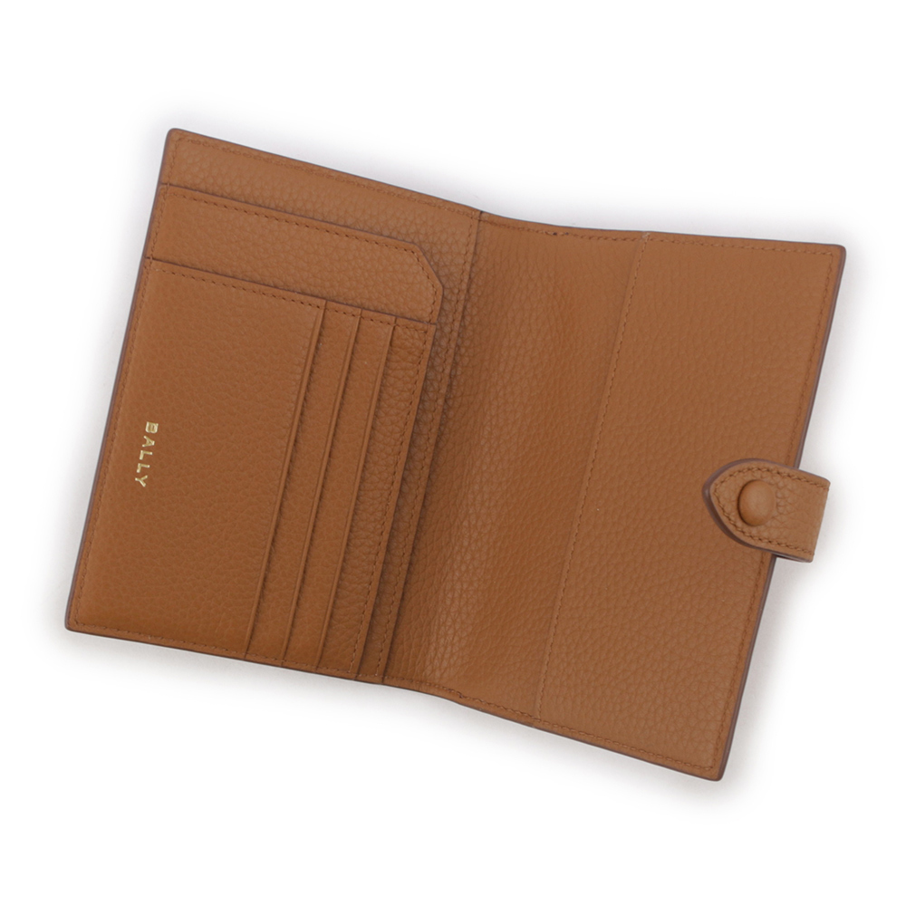 【BALLY】Pennant Monogram 塗層帆布二折萬用護照夾(棕色) 6307489