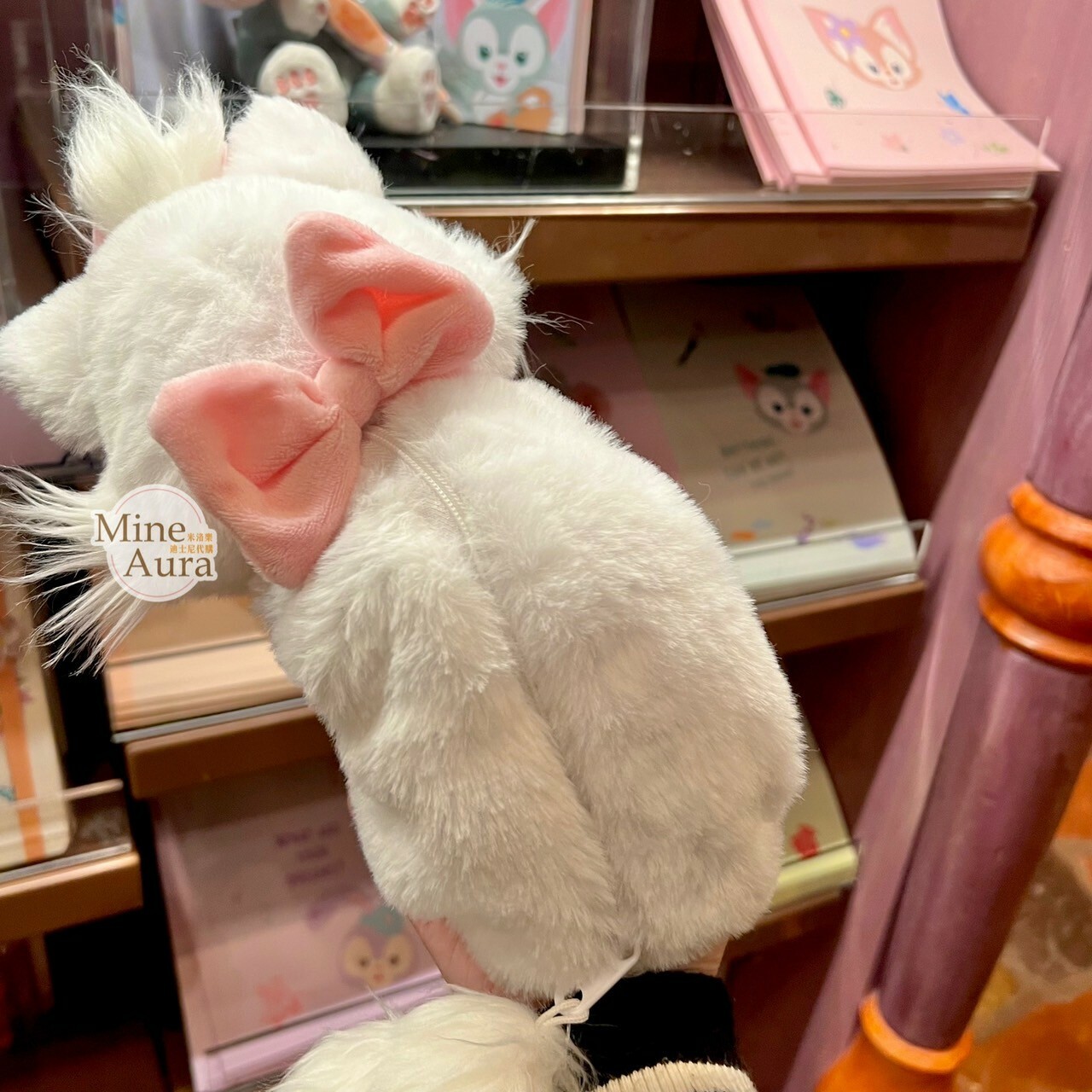 貓咪絨絨系列 瑪莉貓 Marie 娃娃造型 筆袋 收納袋 貓兒歷險記 The Aristocats -香港迪士尼樂園