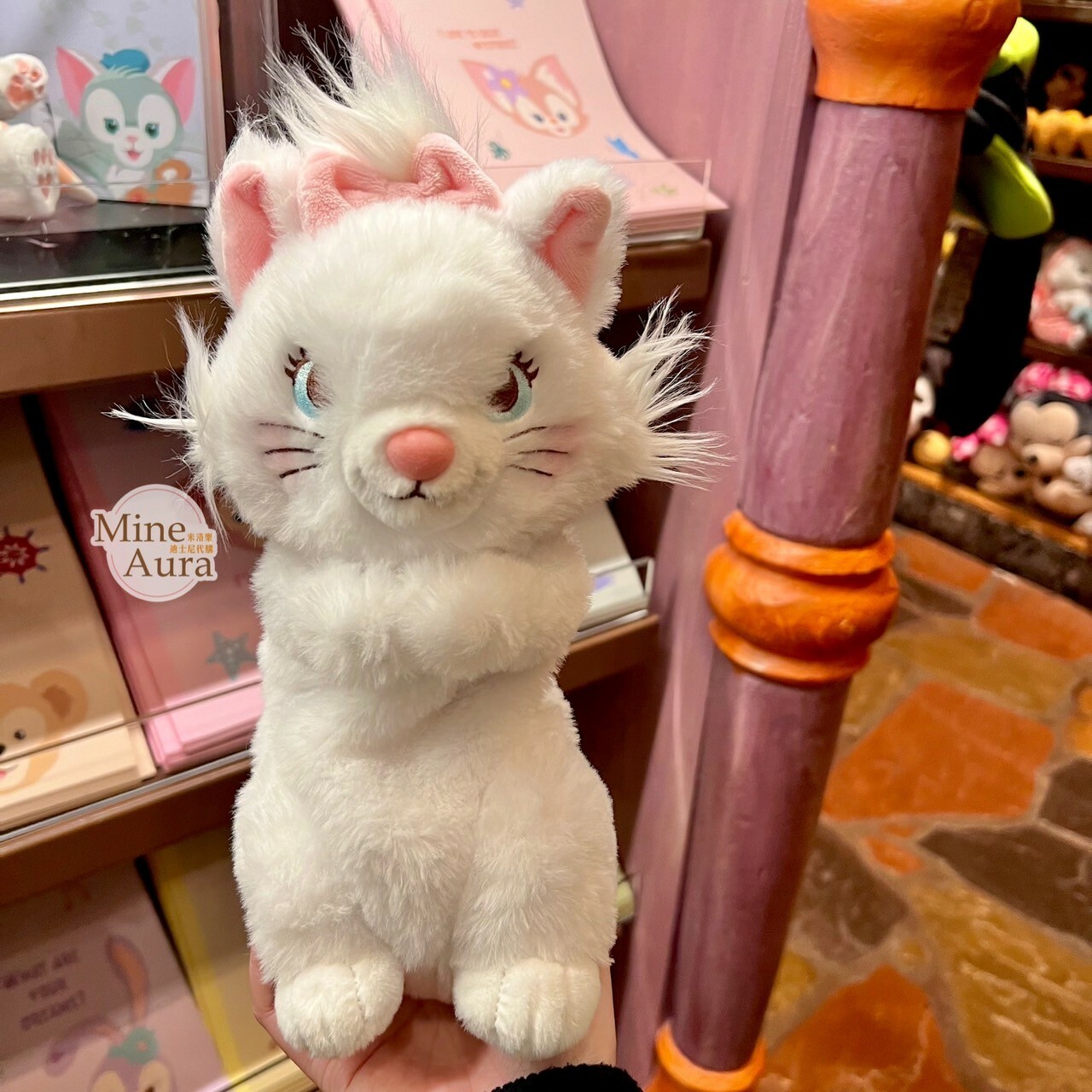 貓咪絨絨系列 瑪莉貓 Marie 娃娃造型 筆袋 收納袋 貓兒歷險記 The Aristocats -香港迪士尼樂園