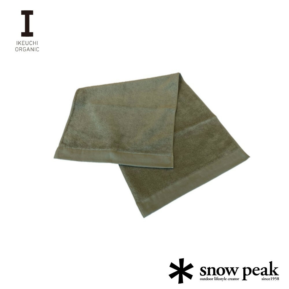 Snow Peak x 今治毛巾 有機純棉面巾 - 卡其色