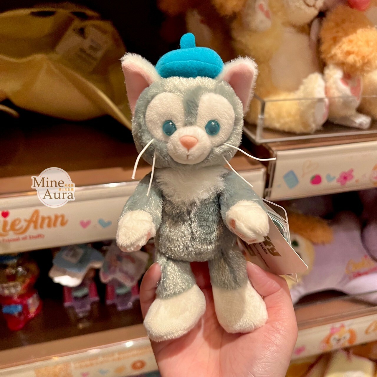 (現貨) 傑拉托尼 畫家貓 Gelatoni 可擺姿勢 絨毛 娃娃公仔 -香港迪士尼樂園