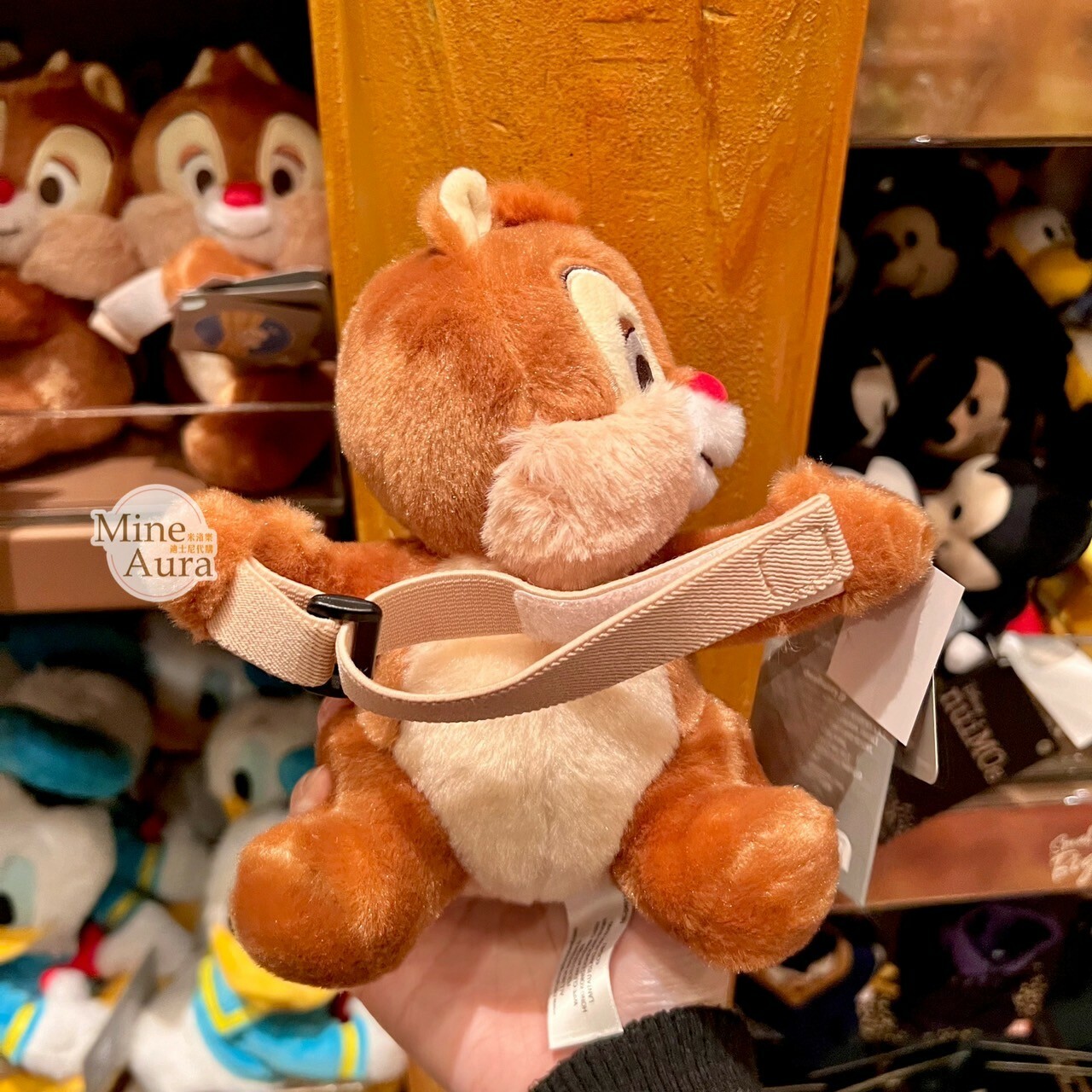 紅鼻 蒂蒂 Dale 大臉絨毛造型 抱抱 絨毛 造型 窗簾束帶 窗簾綁帶 奇奇蒂蒂 Chip 'n Dale -香港迪士尼樂園