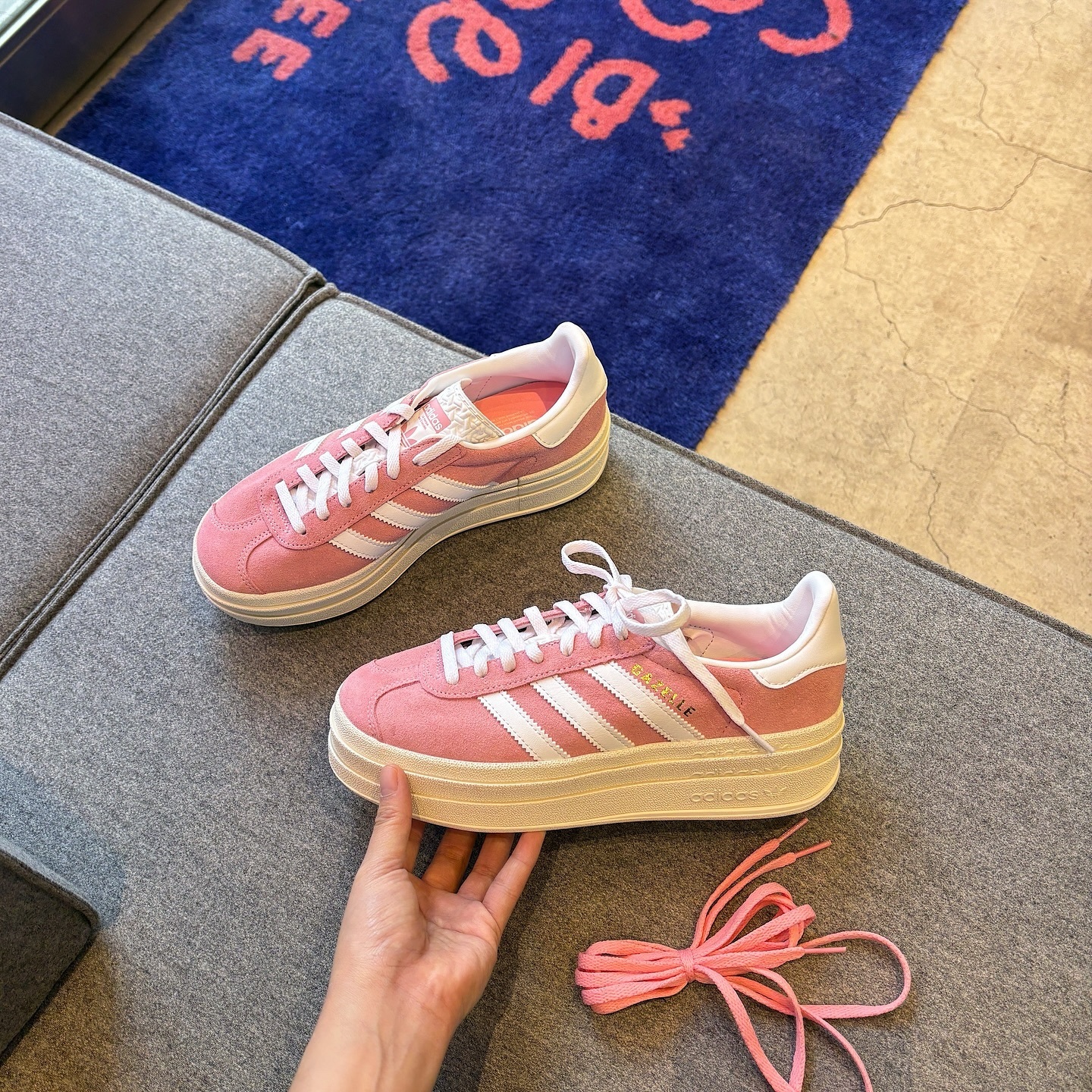 Adidas Originals Gazelle Bold 乾燥玫瑰 玫瑰粉 LISA同款 粉色 結構 厚底 增高 IG9653