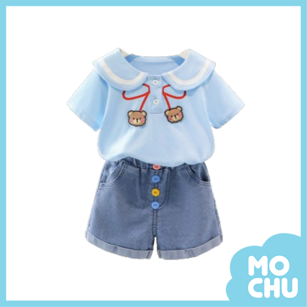 熊熊貼布蝴蝶結套裝