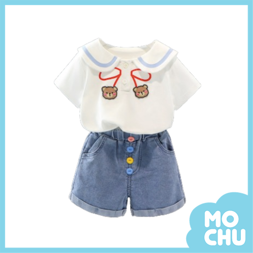 熊熊貼布蝴蝶結套裝