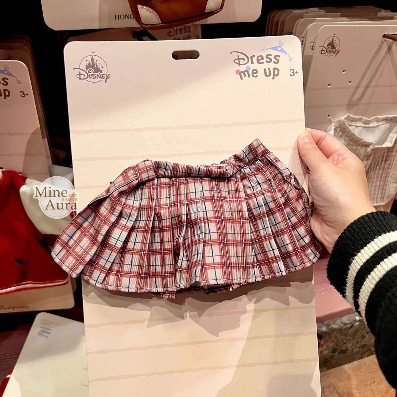 Dress me up 系列 達菲 Duffy 與好友們 S號娃娃 格紋裙子 造型服裝 (無娃娃) -香港迪士尼樂園