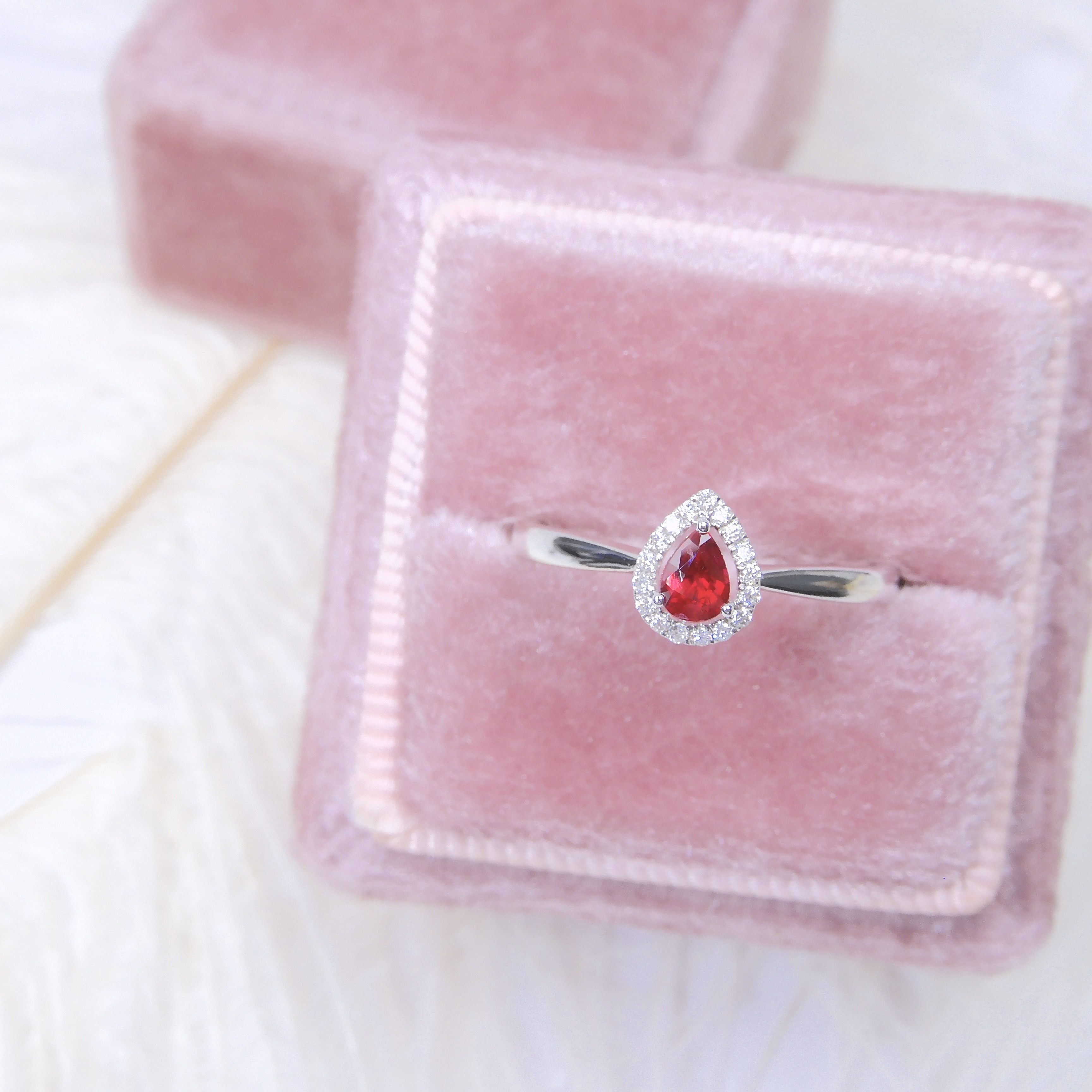 18K Gold 0.2ct Ruby Ring