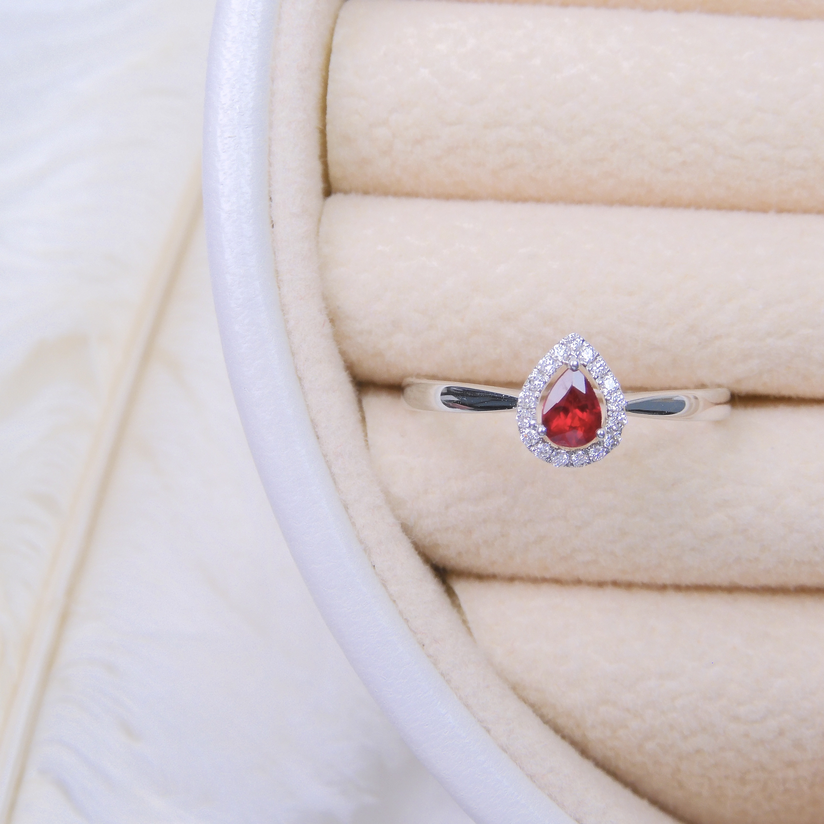 18K金 0.2ct 紅寶石戒指