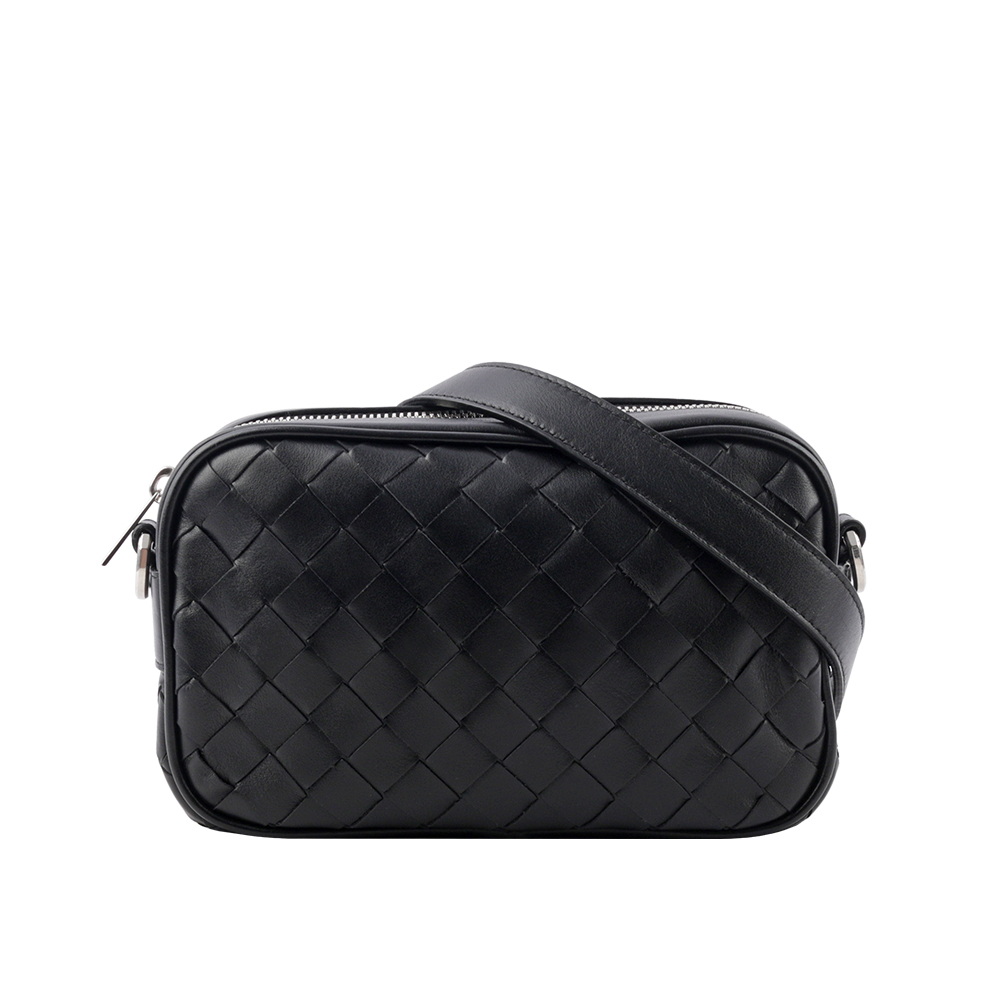 【BOTTEGA VENETA】Intrecciato 小牛皮編織迷你相機包