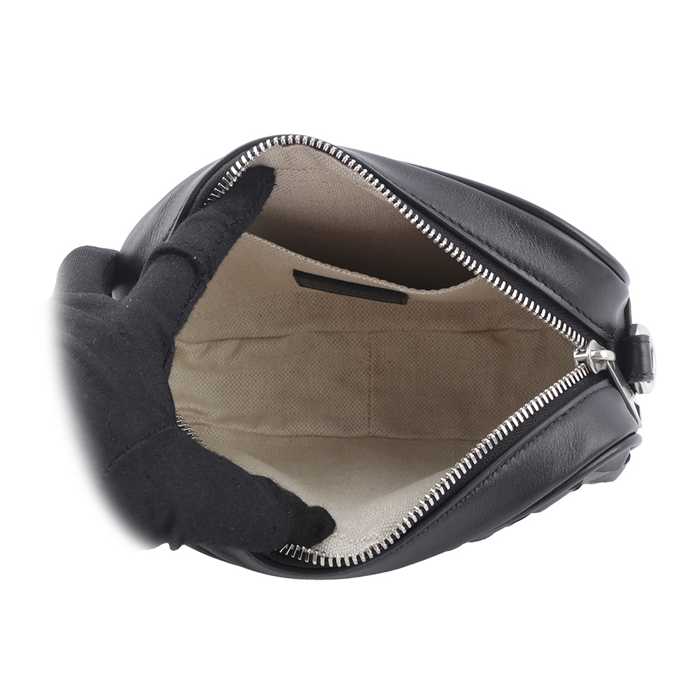 【BOTTEGA VENETA】Intrecciato 小牛皮編織迷你相機包(黑色) 765911 V2HL1 8803