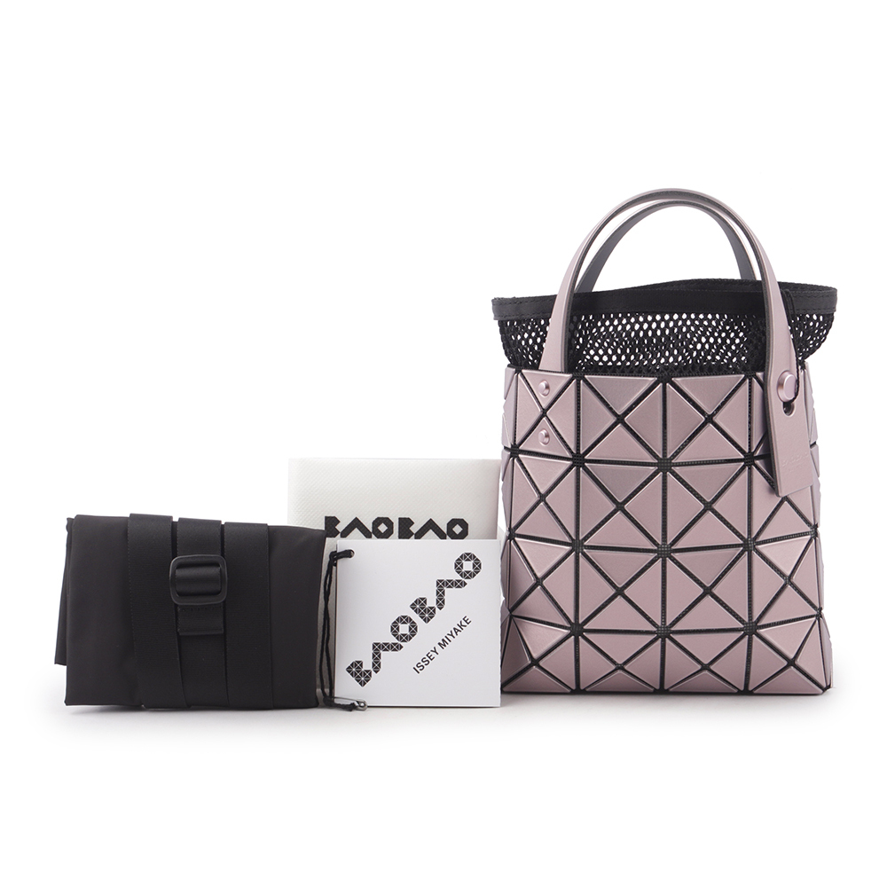 ISSEY MIYAKE三宅一生】BAO BAO LUCENT BOXY 4X4 迷你金屬色手提包(粉色)