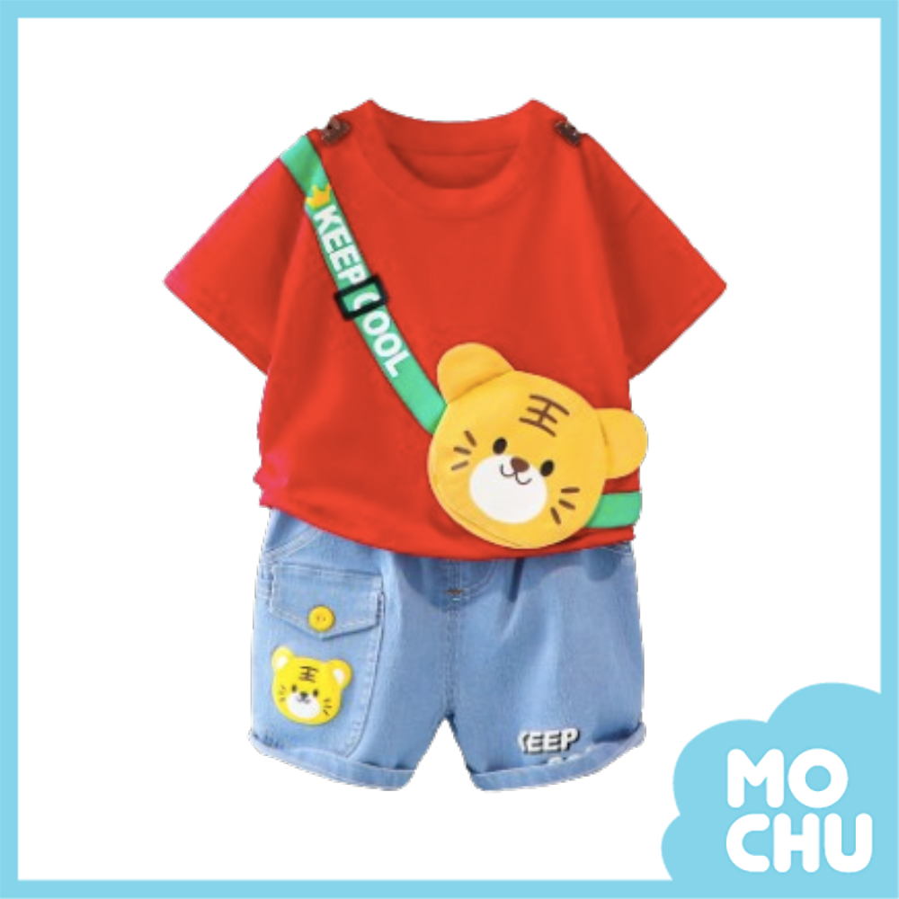 小老虎假背帶套裝(二色）