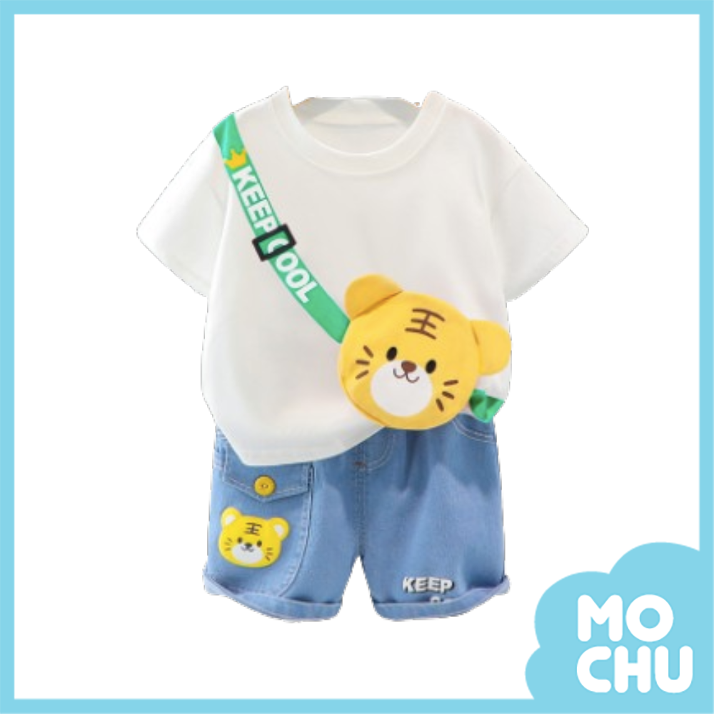 小老虎假背帶套裝(二色）