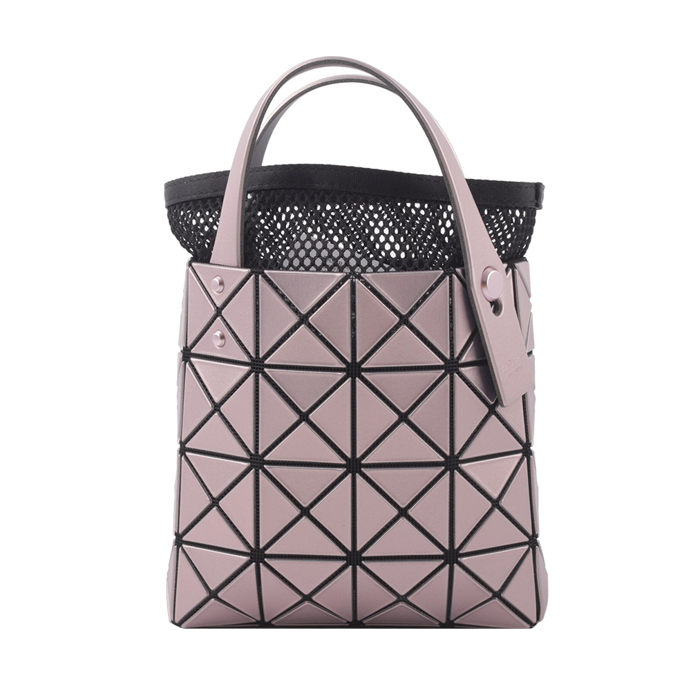 【ISSEY MIYAKE三宅一生】BAO BAO LUCENT BOXY 4X4 迷你金屬色手提包(粉色) AG651 22