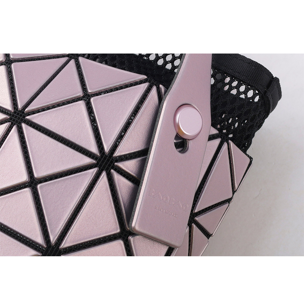 【ISSEY MIYAKE三宅一生】BAO BAO LUCENT BOXY 4X4 迷你金屬色手提包(粉色) AG651 22