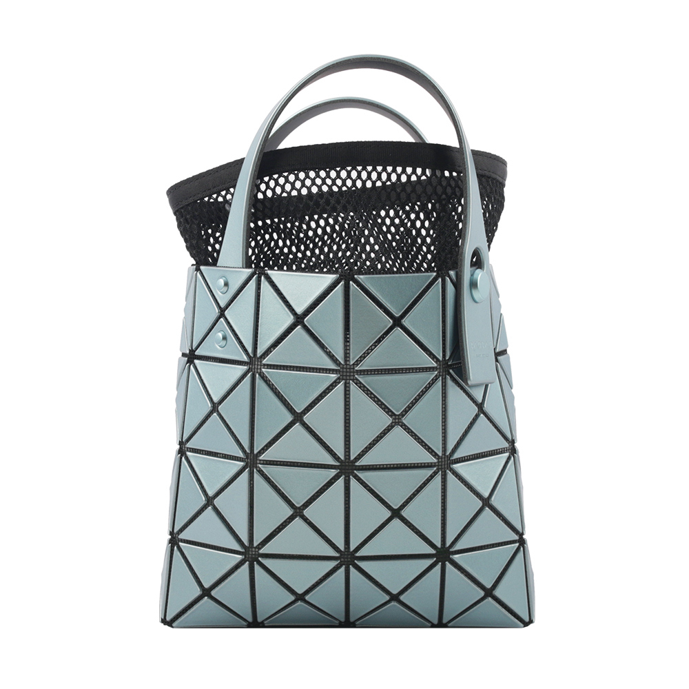 【ISSEY MIYAKE三宅一生】BAO BAO LUCENT BOXY 4X4 迷你金屬色手提包(淺藍色) AG651 71