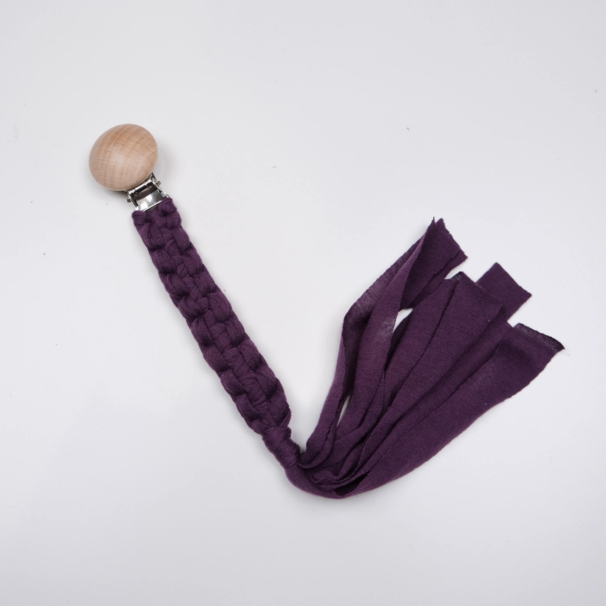 手作編織奶嘴鏈-深紫色