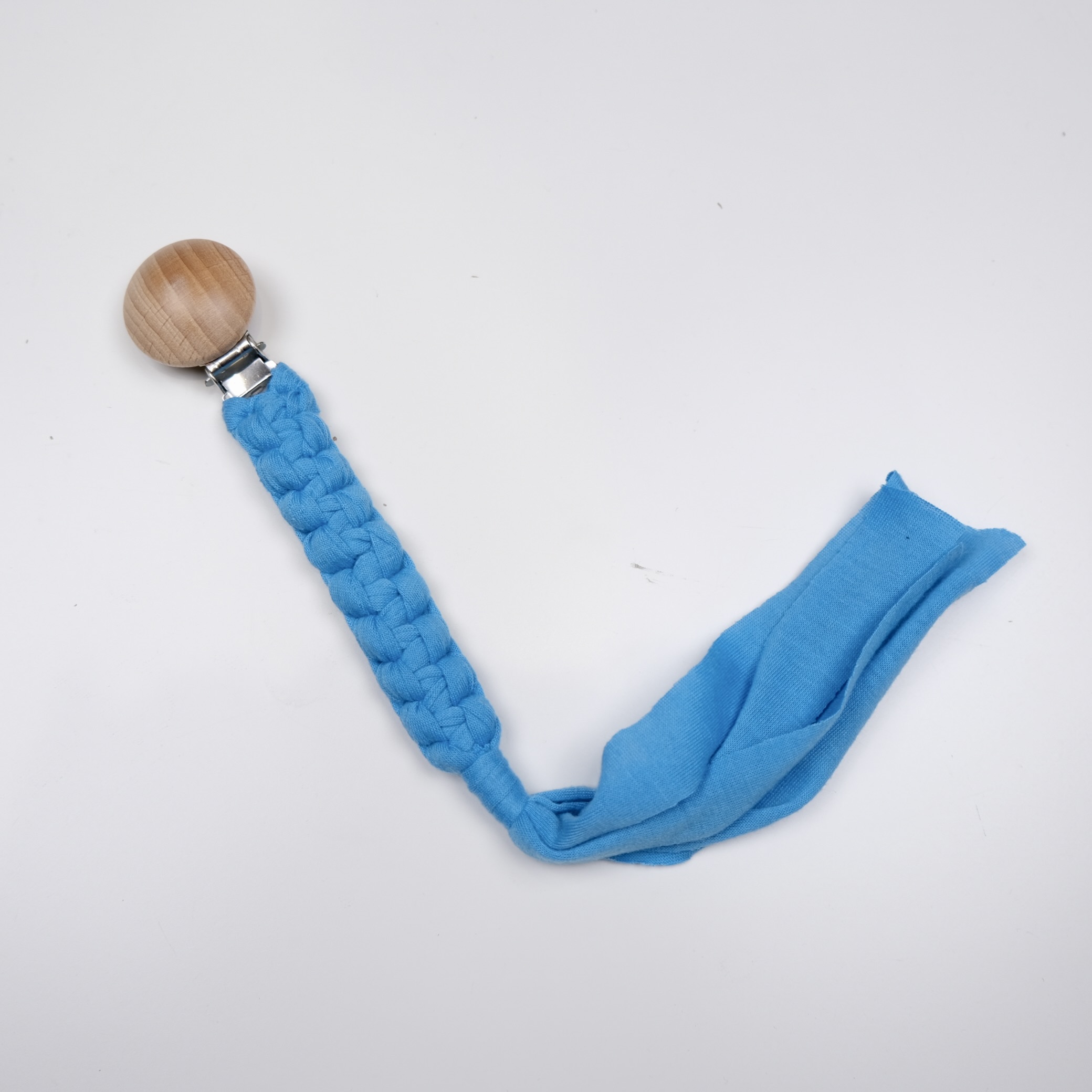 手作編織奶嘴鏈-天青色