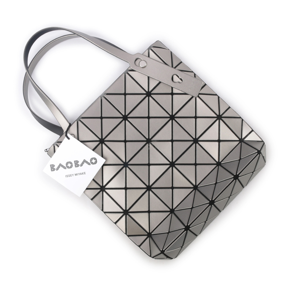 【ISSEY MIYAKE三宅一生】BAO BAO LUCENT BOXY 5X4 金屬色手提包(銀色) AG652 91