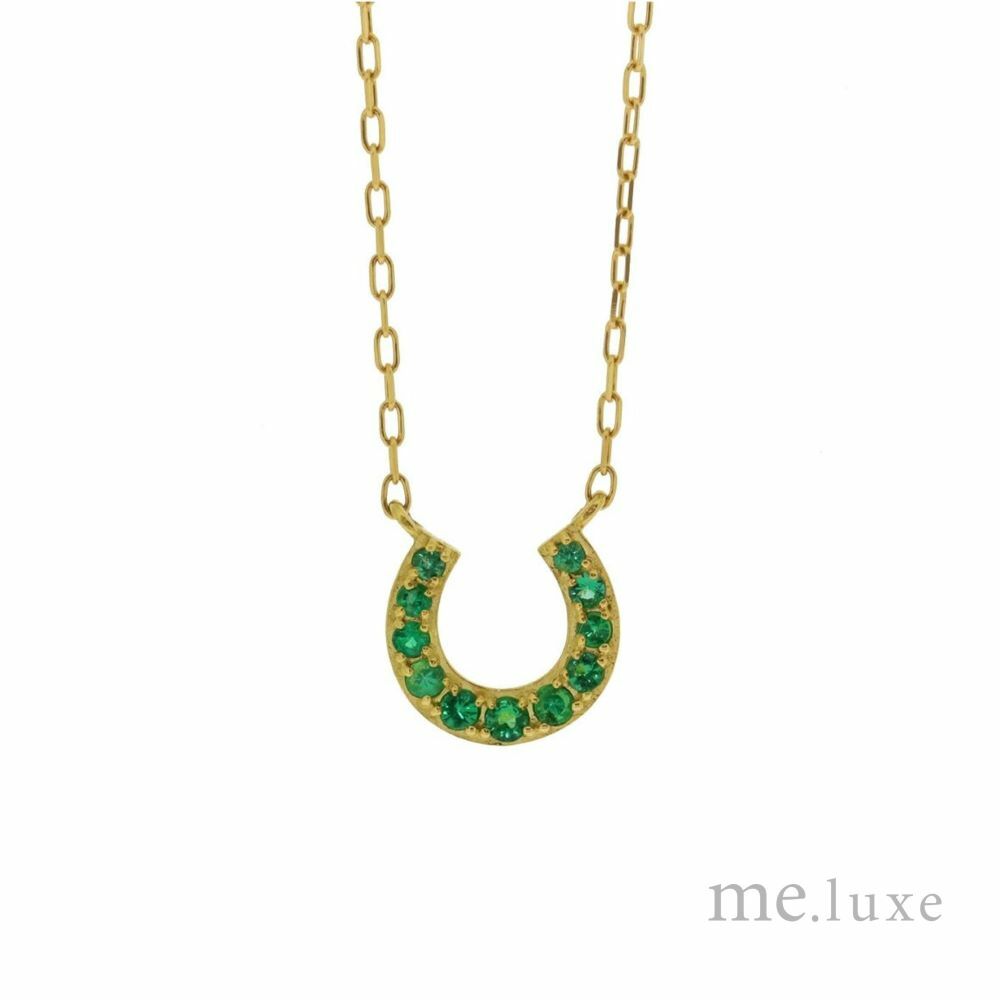【me.luxe】K10祖母綠馬蹄項鍊