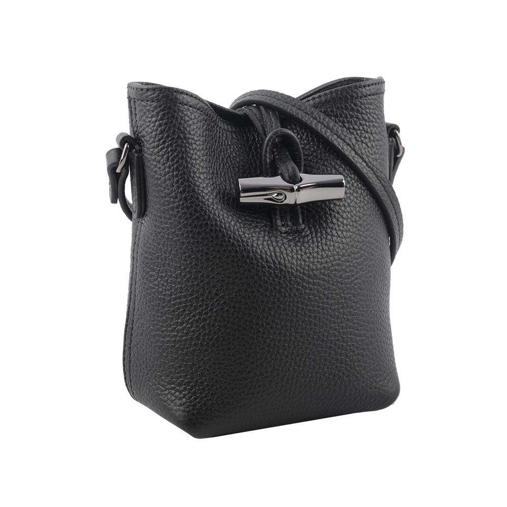【LONGCHAMP】ROSEAU XS 竹節釦牛皮迷你斜背包
