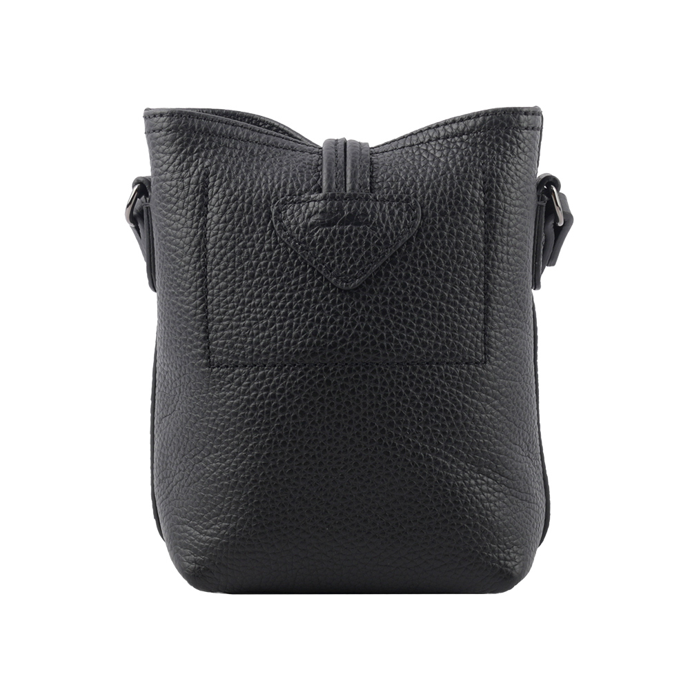 【LONGCHAMP】ROSEAU XS 竹節釦牛皮迷你斜背包(黑色) 10207 968 001